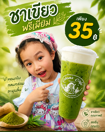 ชาเขียวนมสดพรีเมี่ยม