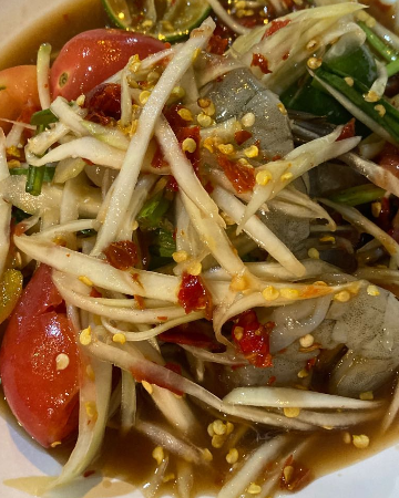 ตำกุ้งสด