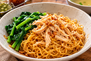 Mee Gai Cheek (Shredded Chicken Noodles)