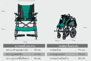 รถเข็นนั่ง อลูมิเนียม 11.2kg travel gold สีเขียว forever (พรีออเดอร์ 7วัน)