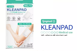 พลาสเตอร์ปิดแผล kleanpad 6x10cm 4ชิ้น/กล่อง