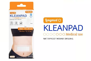 kleanpad พลาสเตอร์ปิดแผลกันน้ำ 10x20cm 2ชิ้น/กล่อง