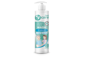 สบู่เหลวสูตรอ่อนโยน ไม่ต้องล้างออก Vcare 400ml
